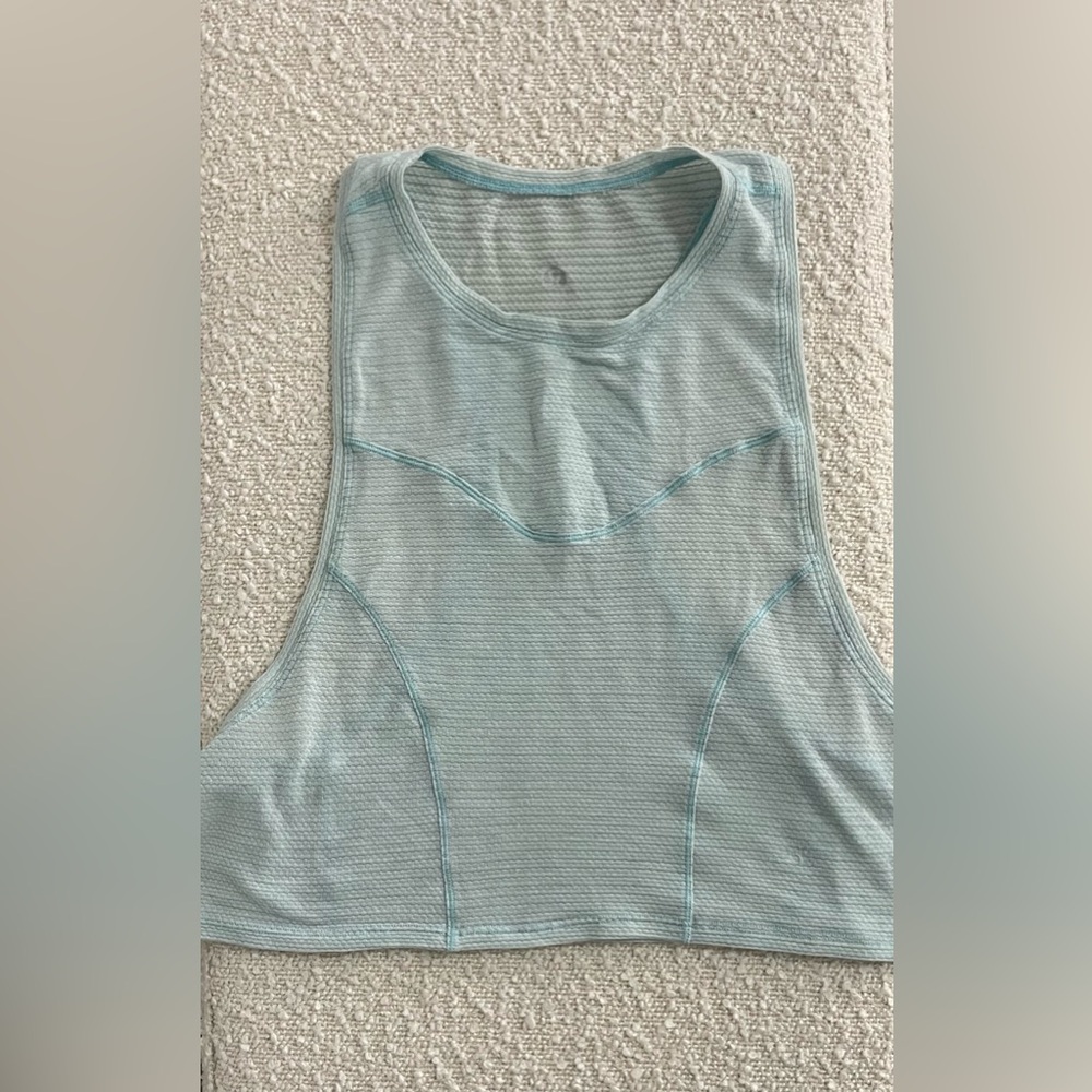 lululemon athletica Ice Blue Mesh Athletic Tank